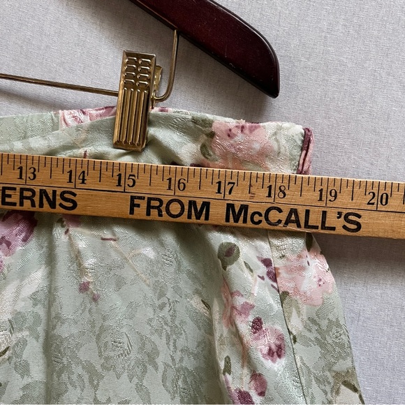 April Cornell Floral Tiered Midi Skirt in Sage Green Sz XXL - Picture 6 of 6